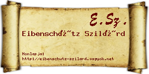 Eibenschütz Szilárd névjegykártya